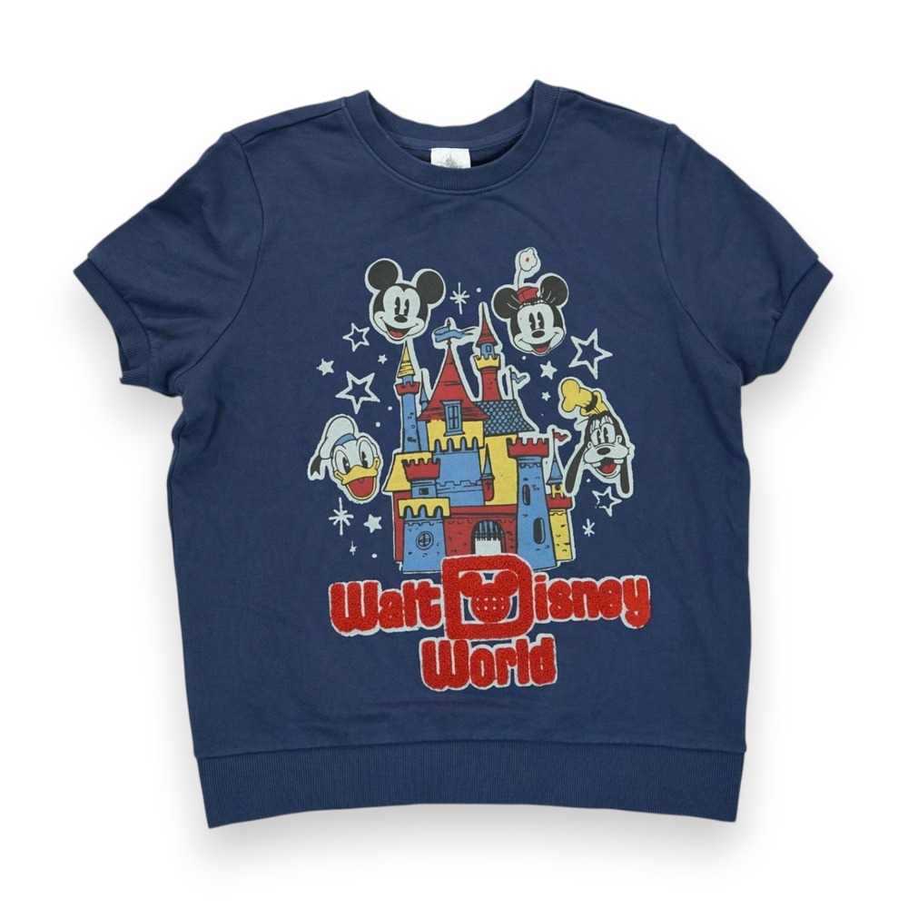 Walt Disney World Mickey Mouse and Friends Vintage Top Women's XS ~ Blue ~ EUC